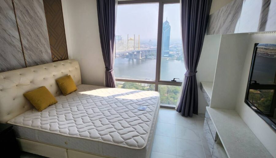 มาแล้วคอนโดหรู น่าอยู่ ให้เช่า Starview พระรามสาม 2 ห้องนอน วิวแม่น้ำ ใกล้ terminal 5 นาที Tel 0851440184