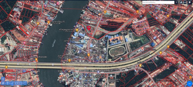 ขายที่ดินเปล่าติดแม่น้ำแม่กลอง บางจะเกร็ง 2-2-31 ไร่