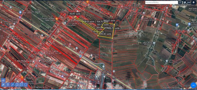 ขายที่ดินเปล่าบางปะกงฉะเชิงเทรา ติดถนนทางหลวง 200 พื้นที่สีส้ม