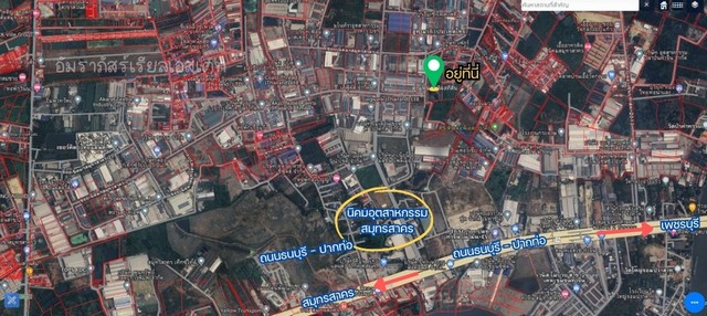 ขายที่ดินเปล่าพร้อมถมติดนิคมอุตสาหกรรมสมุทรสาคร