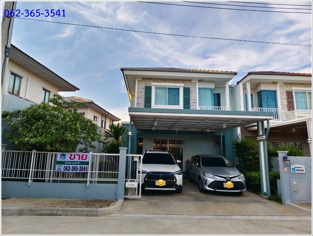 ขายบ้านแฝด 2 ชั้น หมู่บ้านวิลลาจจิโอ บางนา-เทพารักษ์ หลังริม