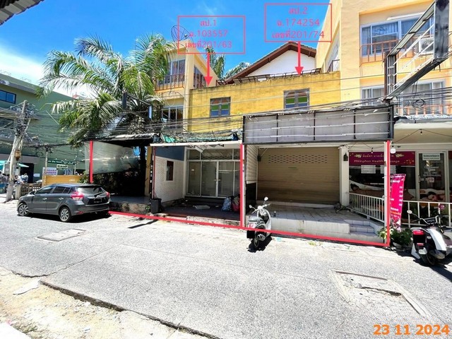 ขายอาคารพาณิชย์ ซอย พัทยาสาย 2 ซอย 17 (ซอยแบมบู) บางละมุง ชลบุรี