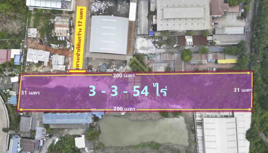 ที่ดินเปล่า 3-3-54 ไร่ ในโครงการ หมื่นทรัพย์แลนด์ สมุทรสาคร