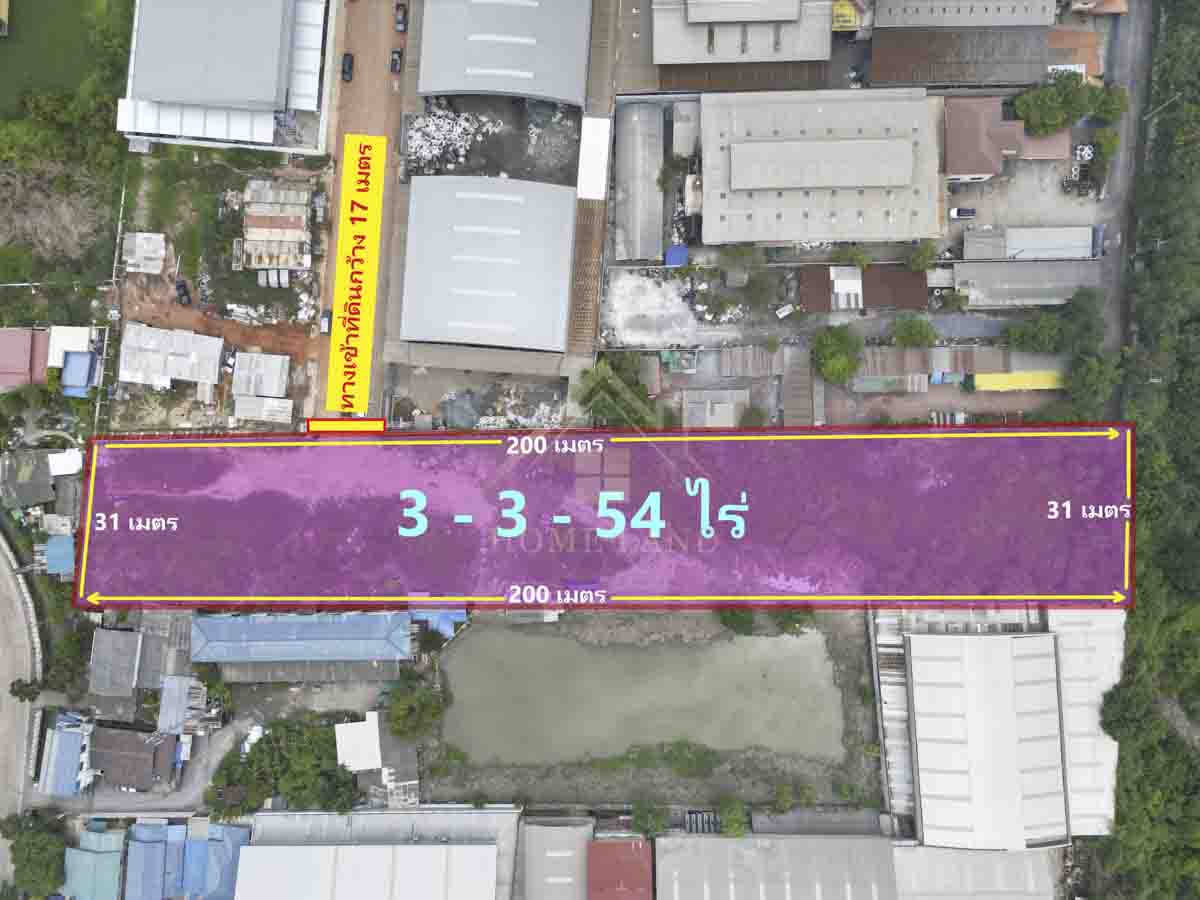 ที่ดินเปล่า 3-3-54 ไร่ ในโครงการ หมื่นทรัพย์แลนด์ สมุทรสาคร