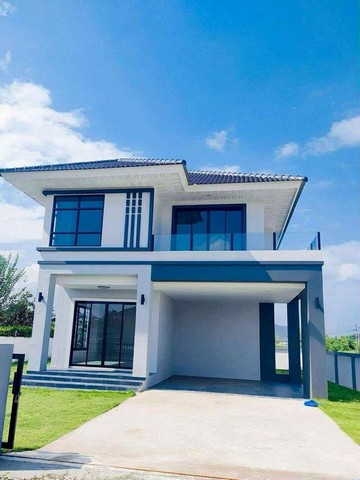 บ้านสร้างใหม่ 2 ชั้น บ้านสวย วิวทุ่งนา วิวเขา น้ำไม่ท่วม สันทราย