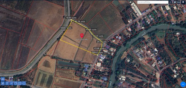 ขายที่เปล่าบ้านแพรกพระนครศรีอยุธยาหน้ากว้างติดถนนด้านหลัง