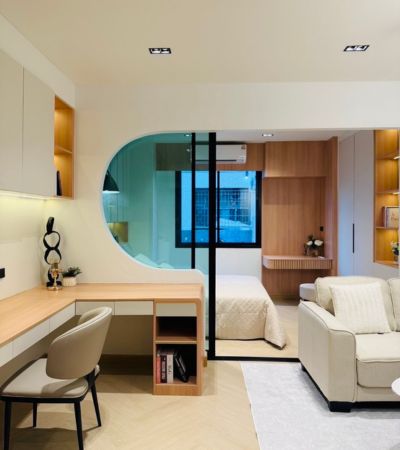 เซเว่นสตาร์ คอนโด ห้องตกแต่งบิ้วอินแบ่งเป็นสัดส่วน พร้อมเข้าอยู่ไ