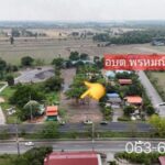 ขายที่สวยติดถนนใหญ่สี่เลน เส้นสุวรรณศร ใกล้อบต.พรหมณี