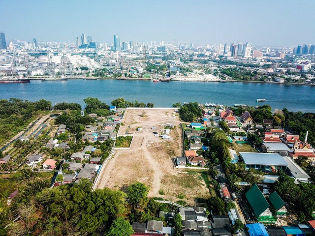 ขายที่ดินในคุ้งบางกะเจ้า ติดแม่น้ำเจ้าพระยา ราคาถูก 18-0-76.4 ไร