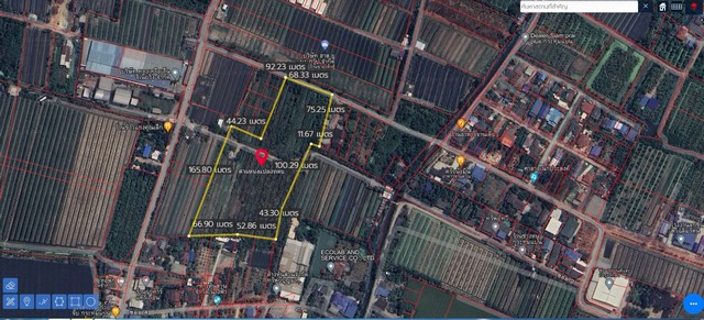 ขายที่เปล่าติดถนนดอนไก่ดี หน้ากว้างติดถนน 70 เมตร