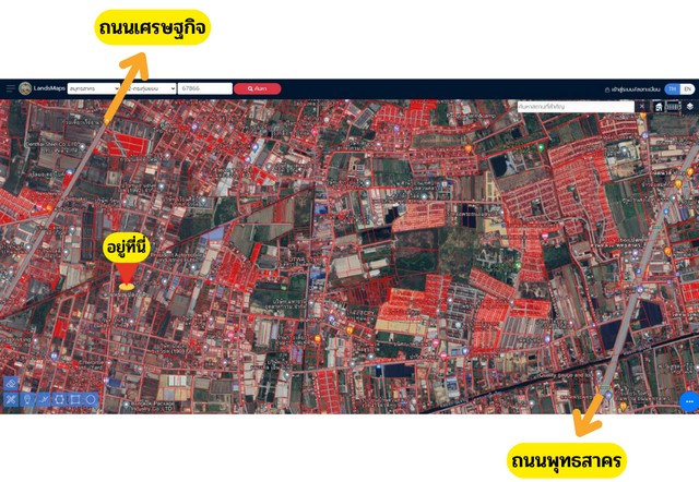 ขายที่ดินวปอกระทุ่มแบนผังม่วงแหล่งเศรษฐกิจ