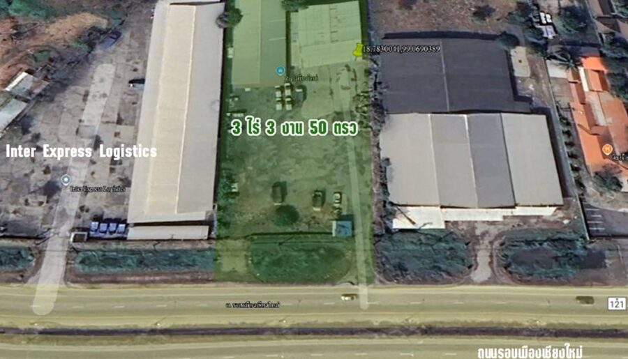 ขายด่วน! ที่ดิน+คลังสินค้า ใจกลางเชียงใหม่ ทำเลทอง ใกล้เมือง ถนนวงแหวน พร้อมโฉนด พร้อมใช้งานทันที โทร 0624469535