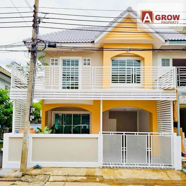 หมู่บ้านสุชา บางบัวทอง-สุพรรณ หลังมุม ติดทุ่งนา ตกแต่งครบพร้อมอยู