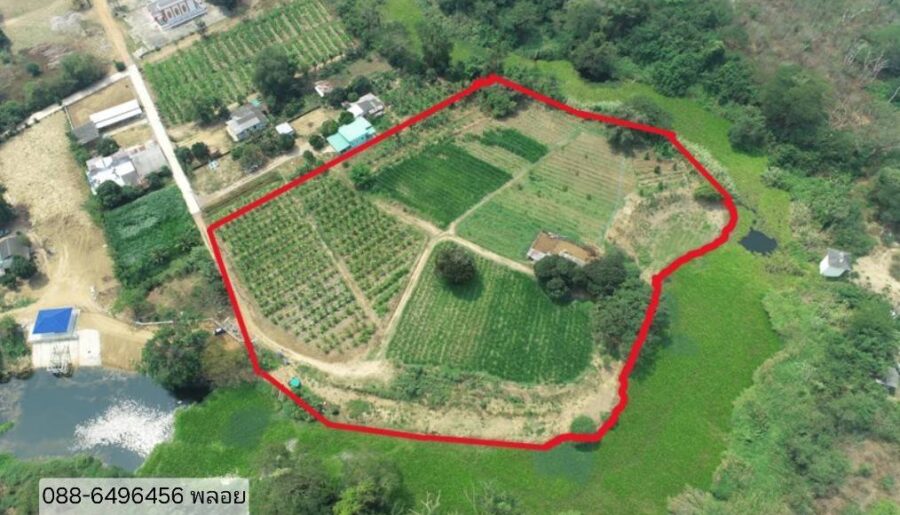 ขายที่ดินเปล่าปราณบุรี ติดน้ำเกือบทั้งแปลง 240 ม. ใกล้ค่ายธนะรัช