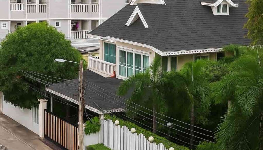 ขาย/ให้เช่า บ้านเดี่ยว ซอยแบริ่ง 26 (Fantasia Villa) บ้านมุมโครงการ บรรยากาศสงบ