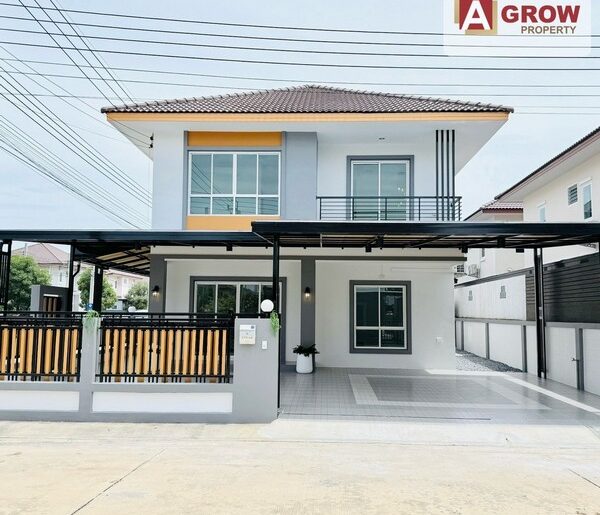 หมู่บ้านนนทวีวิลล์ 7 ถนนสกุลดี หลังมุม ทำเลสวย ตกแต่งครบ พร้อมเข้