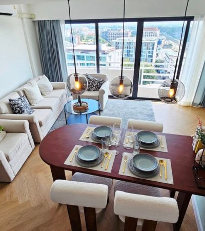 ชมดอยคอนโด Duplex 2 ชั้น ห้องใหญ่มาก ห้องนั่งเล่นเพดานสูง วิวดอยส