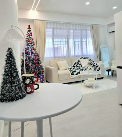 อิมเพรสทาว์น คอนโด ห้องมุม ตกแต่งทันสมัย กั้นห้องนอนแบ่งสัดส่วนชั