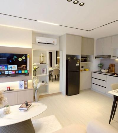 ทวีผลทาวเวอร์ คอนโด ห้องสวย วิวสวยเห็นภูเขา กั้นห้องครัวเป็นสัดส่