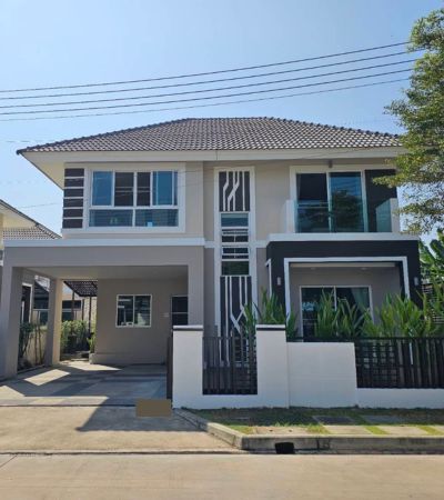 กาญจน์กนก 20 (ใกล้แยกรวมโชค) พื้นนรอบบ้านปูไม้เชอร่า พร้อมเฟอร์คร