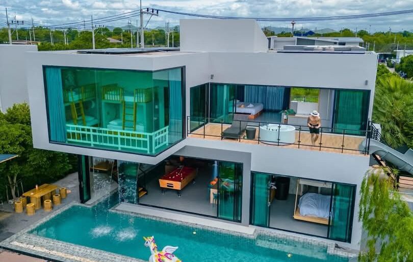 ขาย/ให้เช่า บ้าน Pool Villa หัวหิน 100 ตรว. ขนาด 4 ห้องนอน 4 ห้องน้ำ วิวภูเขา ห่างทะเล 5-10 นาที โทร 06-37515164