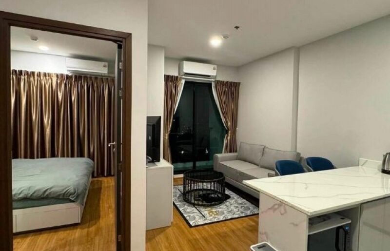อะไรซ์ เจริญเมือง คอนโดใหม่ ห้องใหม่ ชั้นสูงวิวดอย เฟอร์นิเจอร์คร