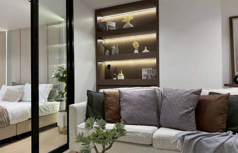ศรีธนา คอนโด2 โซนนิมมาน ห้องรีโนเวทใหม่ทั้งห้อง วิวสวน เฟอร์นิเจอ