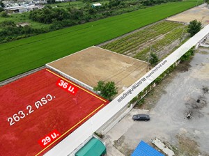 ขาย ที่ดิน เนื้อที่เยอะบางบัวทอง สร้างโกดังคลังสินค้า เหมาะสร้างบ้าน 263ตรว ขายที่ดินบางบัวทองราคาถูก