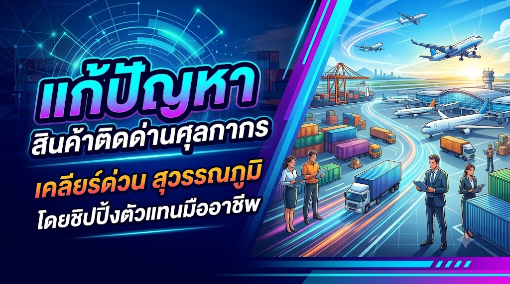 ประกาศ บริการ เคลียร์สินค้าติดด่าน สินค้าติดด่านศุลกากร นำเข้าสินค้าผ่านฉลุย100% สุวรรณภูมิ ชิปปิ้ง